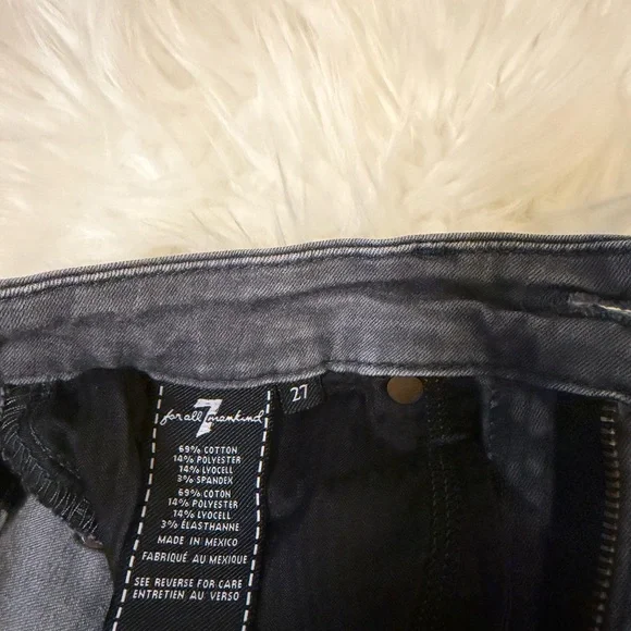 7 For All Mankind Gray Skinny Jeans - Picture 5 of 5